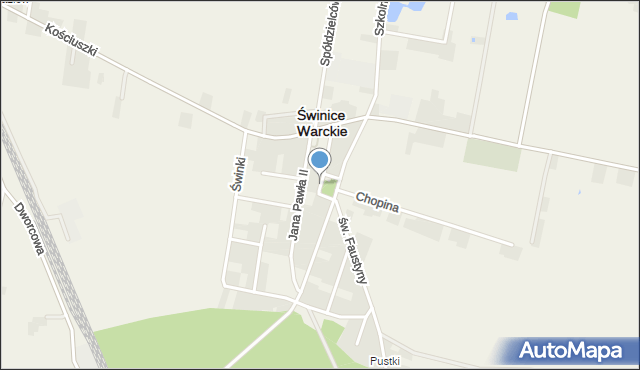 Świnice Warckie, Plac Konopnickiej Marii, mapa Świnice Warckie