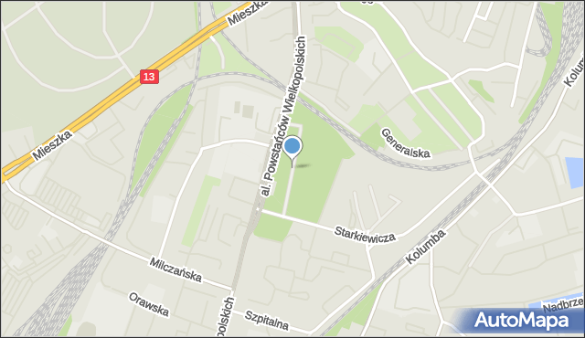 Szczecin, Plac Dowbór-Muśnickiego Józefa, gen., mapa Szczecina