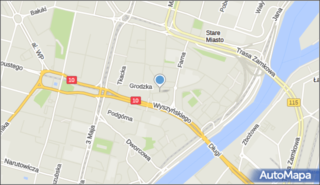 Szczecin, Plac Majdańskiego Kazimierza, ks. abp., mapa Szczecina