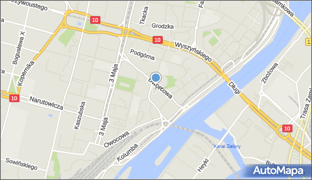 Szczecin, Plac Tobrucki, mapa Szczecina