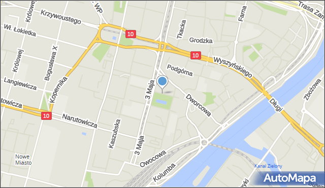 Szczecin, Plac Stefana Batorego, mapa Szczecina