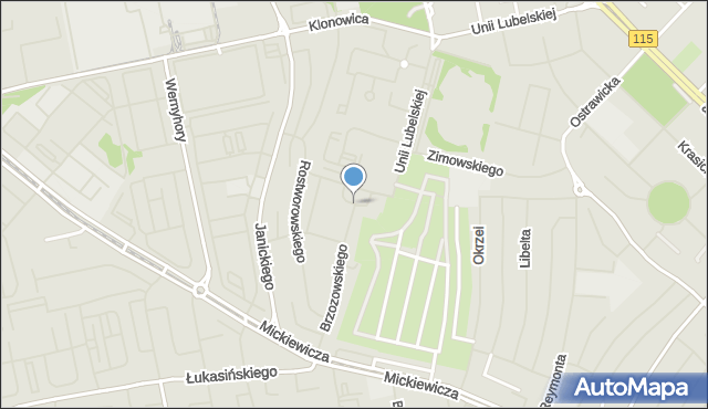 Szczecin, Plac Norwida Cypriana Kamila, mapa Szczecina