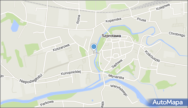 Szprotawa, Plac Mickiewicza Adama, mapa Szprotawa
