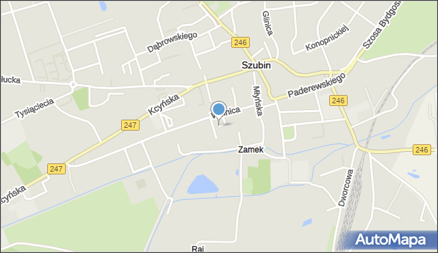 Szubin, Plac Targowy, mapa Szubin