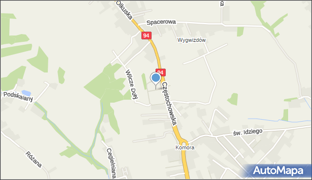 Szyce gmina Wielka Wieś, Plac Wspólnoty, mapa Szyce gmina Wielka Wieś
