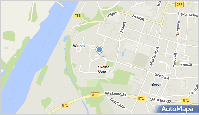 Tarnobrzeg, Plac Tysiąclecia, mapa Tarnobrzegu