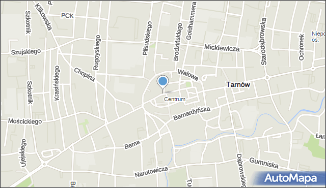 Tarnów, Plac Katedralny, mapa Tarnów