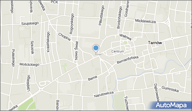 Tarnów, Plac Króla Jana III Sobieskiego, mapa Tarnów