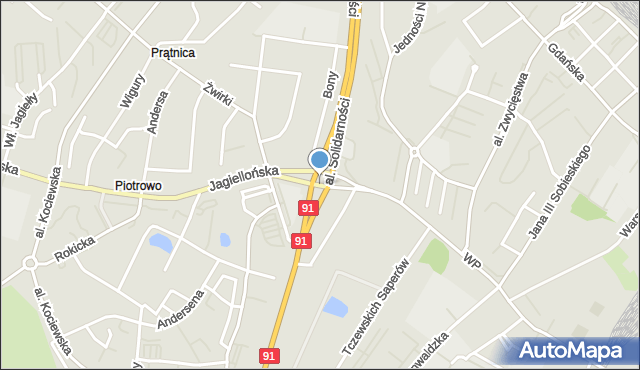Tczew, Plac Jana Pawła II, mapa Tczew