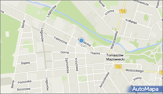 Tomaszów Mazowiecki, Plac Narutowicza Gabriela, mapa Tomaszów Mazowiecki