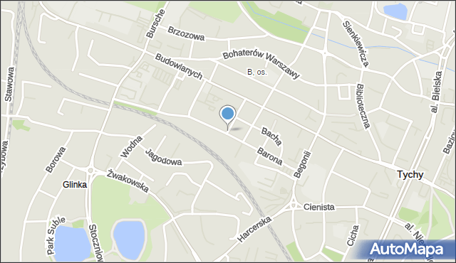 Tychy, Plac Bacewicz Grażyny, mapa Tychów