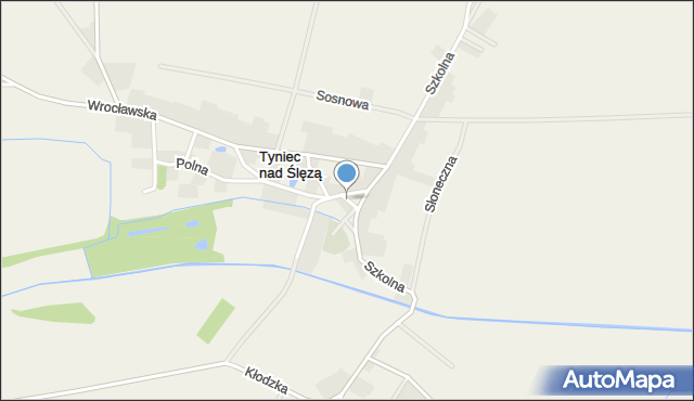 Tyniec nad Ślęzą, Plac Wyzwolenia, mapa Tyniec nad Ślęzą