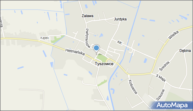 Tyszowce, Plac Konfederacji Tyszowieckiej, mapa Tyszowce