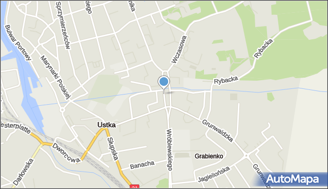 Ustka, Plac Dąbrowskiego Jarosława, gen., mapa Ustka