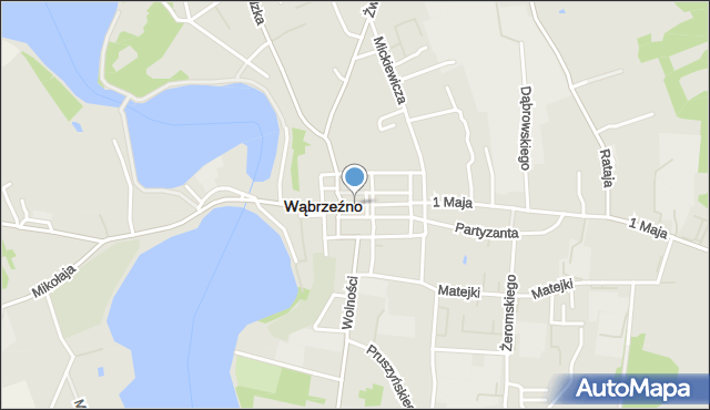 Wąbrzeźno, Plac Jana Pawła II, mapa Wąbrzeźno