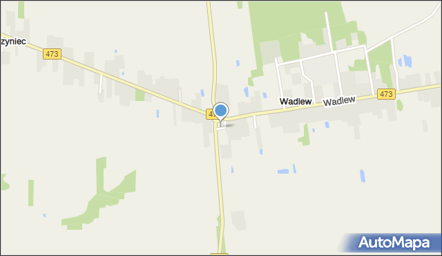 Wadlew, Plac Burskiego Jarosława, ks., mapa Wadlew