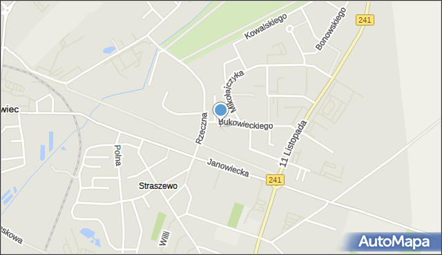 Wągrowiec, Plac bł. Kozala Michała, mapa Wągrowiec