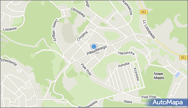 Wałbrzych, Plac Konstytucji 3 Maja, mapa Wałbrzycha