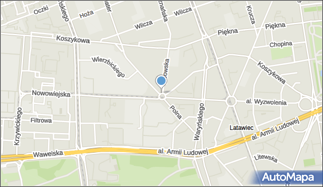 Warszawa, Plac Politechniki, mapa Warszawy