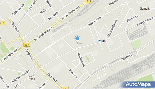 Warszawa, Plac Konesera, mapa Warszawy