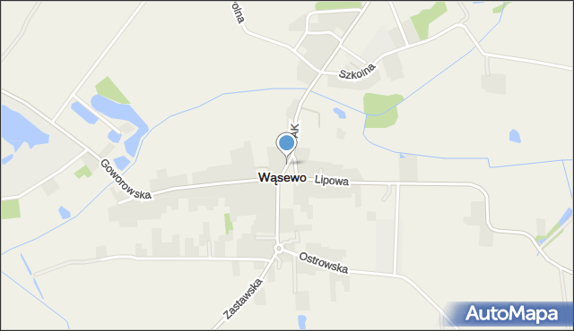 Wąsewo powiat ostrowski, Plac Kłobukowskiego Mieczysława, ks., mapa Wąsewo powiat ostrowski