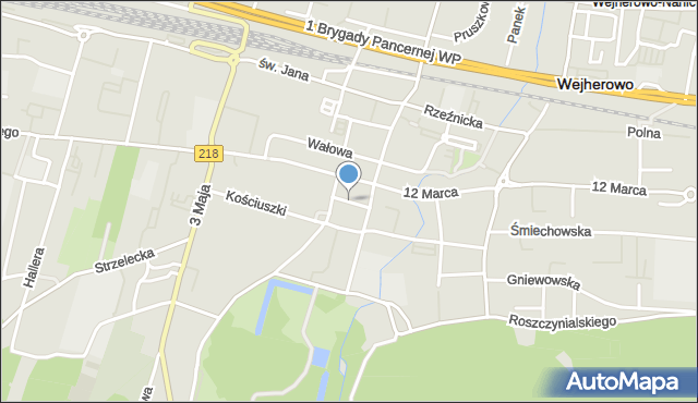 Wejherowo, Plac Wejhera Jakuba, mapa Wejherowo