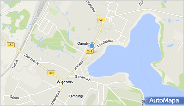 Więcbork, Plac Jana Pawła II, mapa Więcbork
