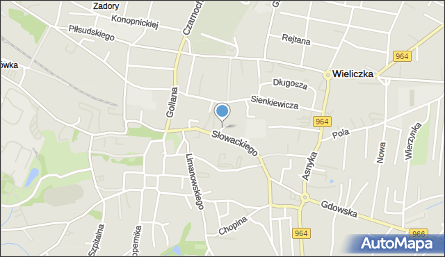 Wieliczka, Plac Skulimowskiego Mieczysława, mapa Wieliczka