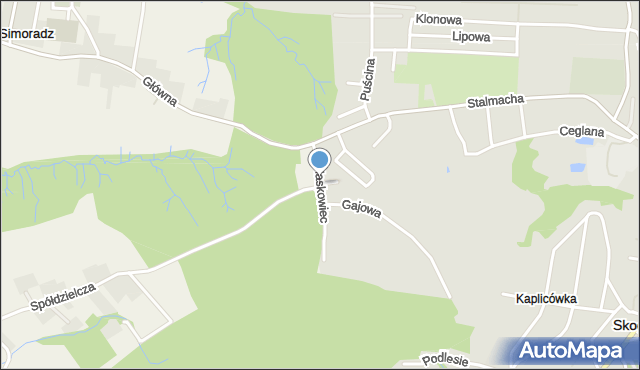 Wilamowice gmina Skoczów, Plaskowiec, mapa Wilamowice gmina Skoczów