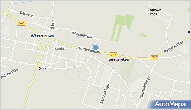 Włoszczowa, Plac Tarchalskiego Mieczysława, mjr., mapa Włoszczowa
