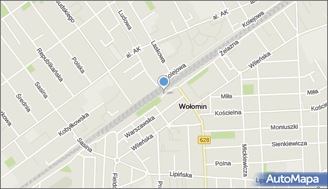 Wołomin, Plac Cicheckiego Józefa, mapa Wołomin