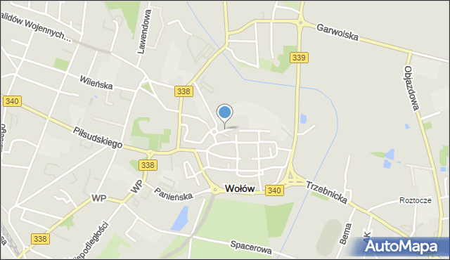 Wołów, Plac Króla Jana III Sobieskiego, mapa Wołów