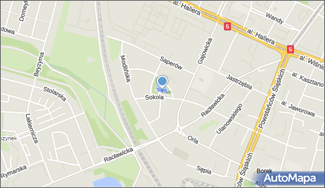 Wrocław, Plac Anielewicza Mordechaja, mapa Wrocławia