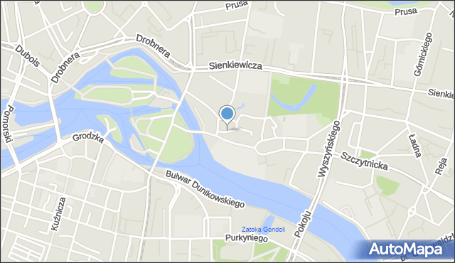 Wrocław, Plac Kościelny, mapa Wrocławia