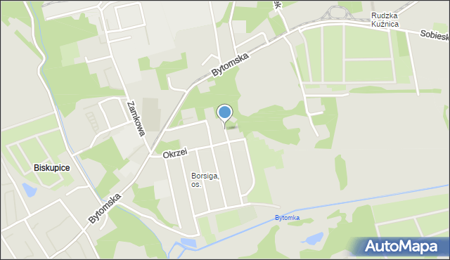 Zabrze, Plac Purkopa Bernarda, mapa Zabrza