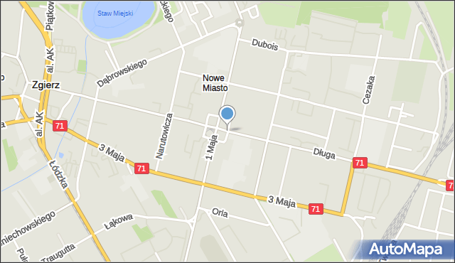 Zgierz, Plac Kilińskiego Jana, płk., mapa Zgierz
