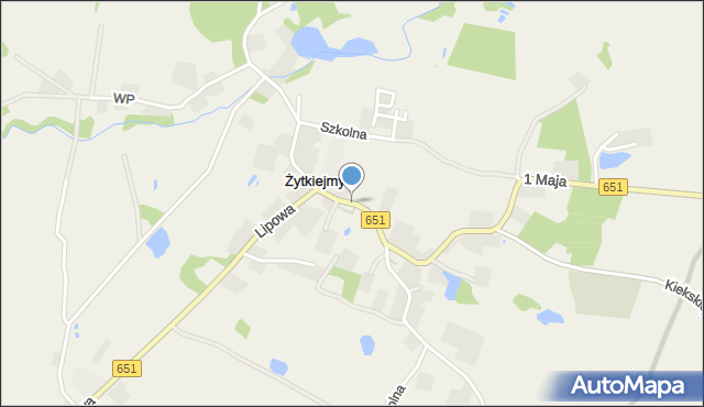 Żytkiejmy, Plac Wolności, mapa Żytkiejmy