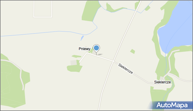 Pniewy gmina Kalisz Pomorski, Pniewy, mapa Pniewy gmina Kalisz Pomorski