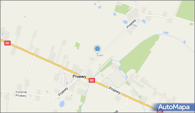 Pniewy powiat grójecki, Pniewy, mapa Pniewy powiat grójecki