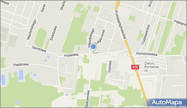 Aleksandrów Łódzki, Poselska, mapa Aleksandrów Łódzki