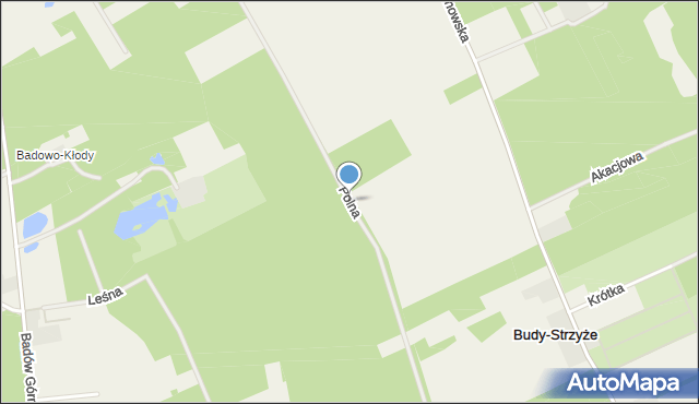 Badów Górny, Polna, mapa Badów Górny