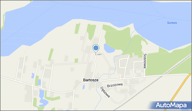 Bartosze, Polna, mapa Bartosze