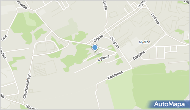 Będzin, Podmiejska, mapa Będzin