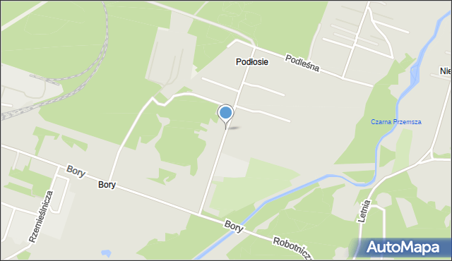 Będzin, Podłosie, mapa Będzin