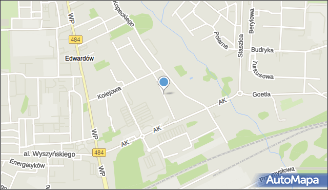 Bełchatów, Pożaryskiego Mieczysława, mapa Bełchatów