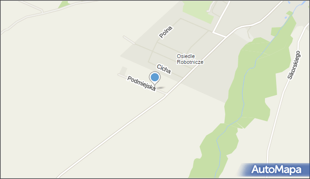 Biała Piska, Podmiejska, mapa Biała Piska