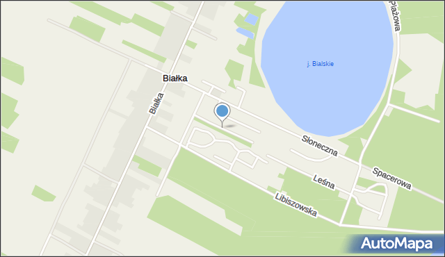 Białka gmina Dębowa Kłoda, Pogodna, mapa Białka gmina Dębowa Kłoda