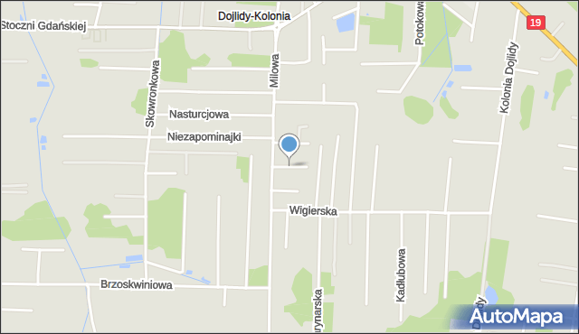 Białystok, Podmokła, mapa Białegostoku