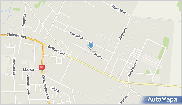 Bielsk Podlaski, Polna, mapa Bielsk Podlaski