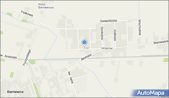 Bieniewice, Południowa, mapa Bieniewice